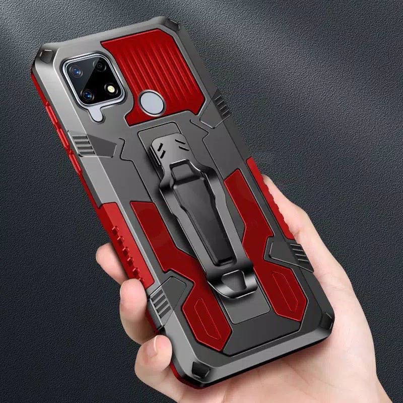 Hard Case REALME C1 C2 C3 C11 C12 C15 C17 C20 C21 C21Y C25 C25S C25Y C30 C31 C33 C35 Hardcase Crystal Standing Robot