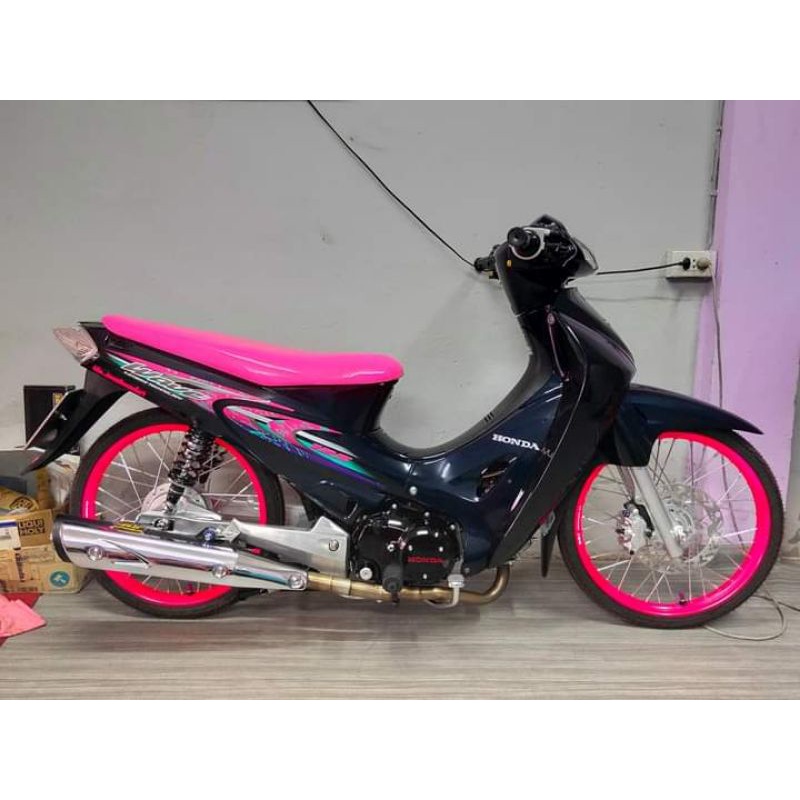 striping wave 125 Karisma full Hitam