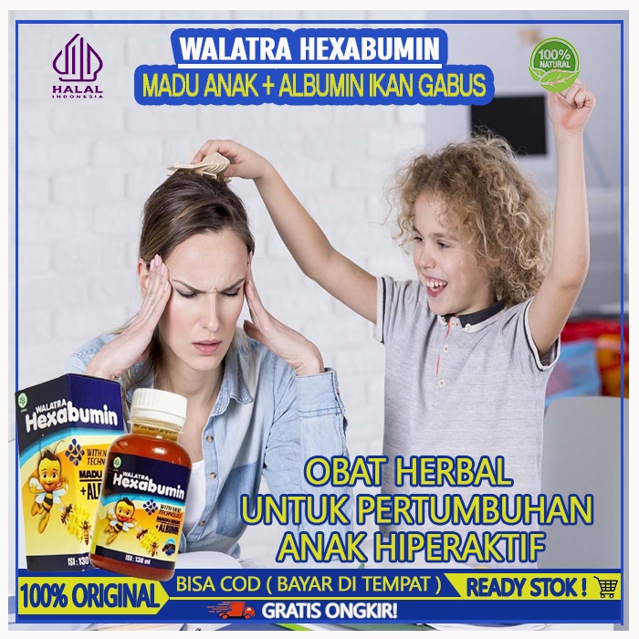 Obat Herbal Untuk Anak Hiperaktif, Obat Penenang Anak Hiperaktif, Madu Herbal Anak Hexabumin Nutrisi
