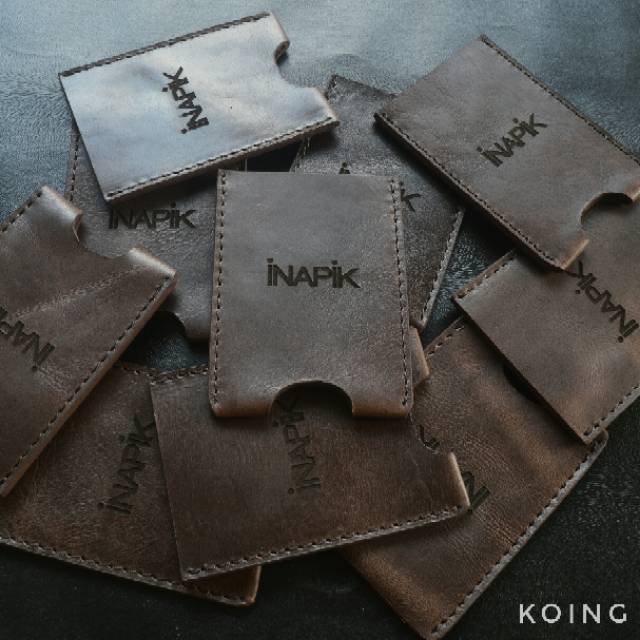 KOING DOMPET KARTU KULIT ASLI MODEL SLOP