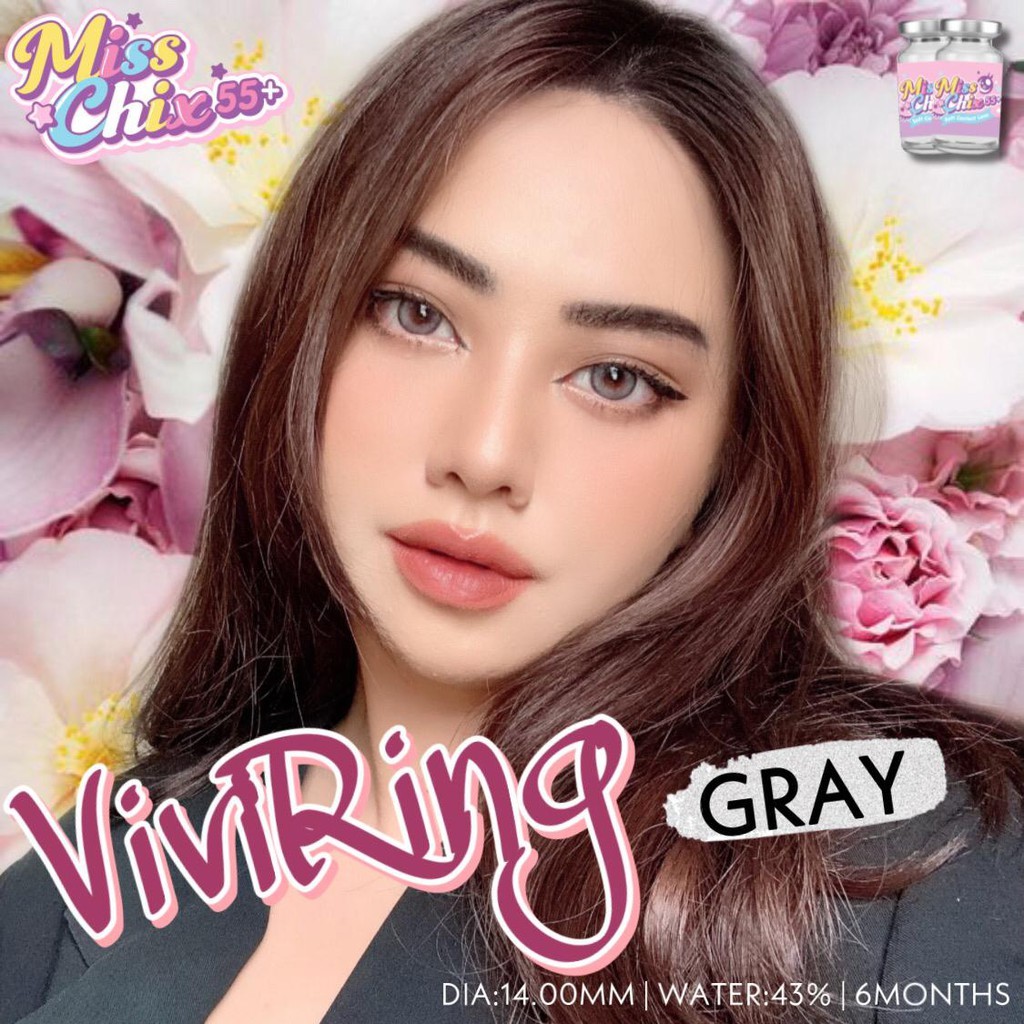 JUAL SOFTLENS Vivi Ring Gray / Brown / Choco Normal s/d -400 softlens normal soflen minus softlent sehari hari softlens natural soflens mata korea soflens soflens warna softlens grey jualsoftlens jual soflens