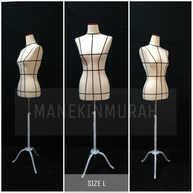 Manekin Dressmaker Wanita Full Tusuk Jarum ukuran L | Manekin Jahit Patung Pola