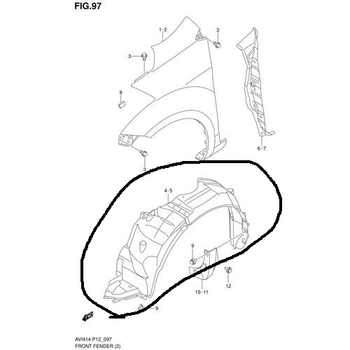 liner fender suzuki ertiga asli sgp