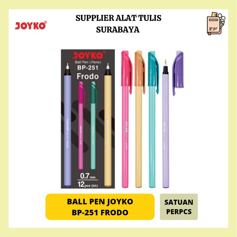 

PULPEN / BOLPOIN / BOLPEN JOYKO BP - 251 FRODO HITAM ORI MURAH PCS