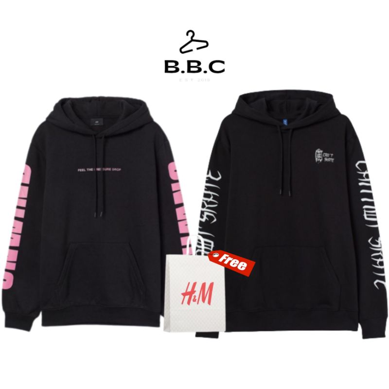 HOODIE H&M UNWIND / HOODIE H&M CAN NOT SKATE / HOODIE H&M FREE PAPERBAG / HOODIE H&M / JAKET HNM / S