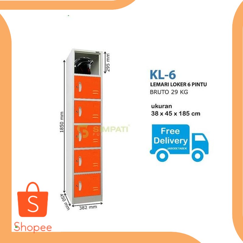 Jual sparepart Lemari Locker Kozure 6 Pintu KL 6 20DEZ Diskon