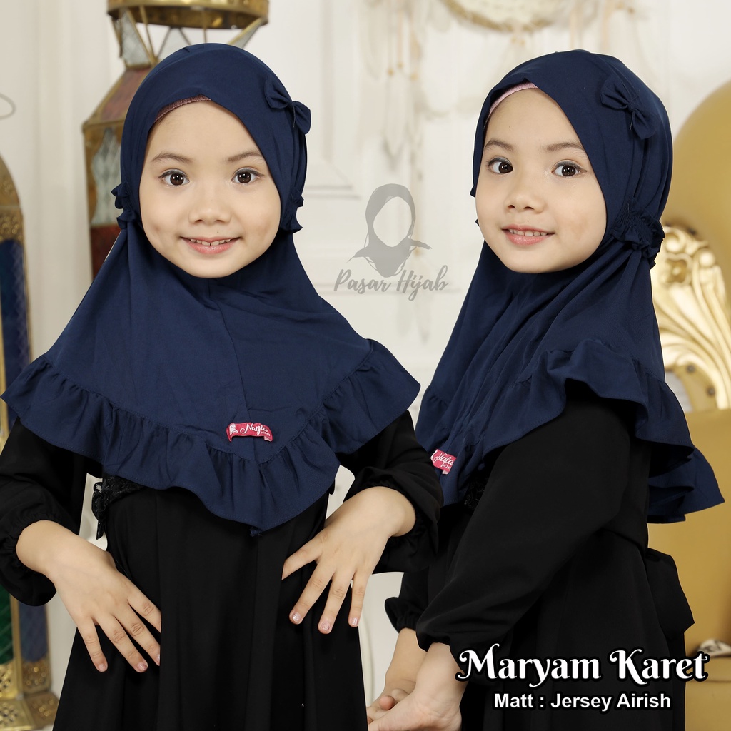 Jilbab Anak Maryam Karet Kerudung Anak Jersey Premium Pasar Hija'b