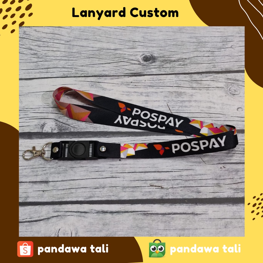 

Lanyard Custom Motif POSPAY Full Printing / Lanyard Printing Desain POSPAY / Lanyard Murah / Lanyard Printing Pandawa Tali Surabaya