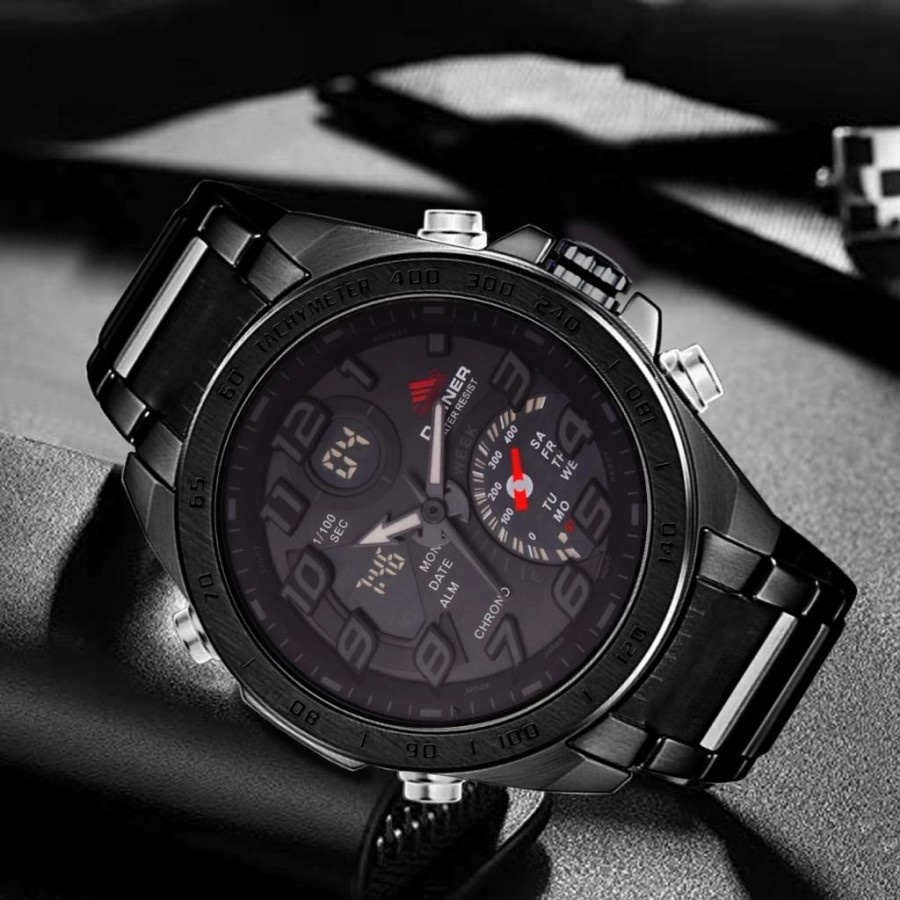 Jam Tangan Pria / DZINER 8292 Speed Men / Jam Tangan Analog Digital LED Original / DZINER WATCH ANTI