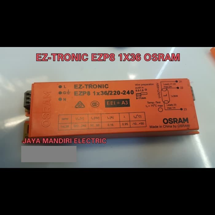BALLAST EZ-TRONIC EZP8 1X36 OSRAM 36W 36watt EBC EB C