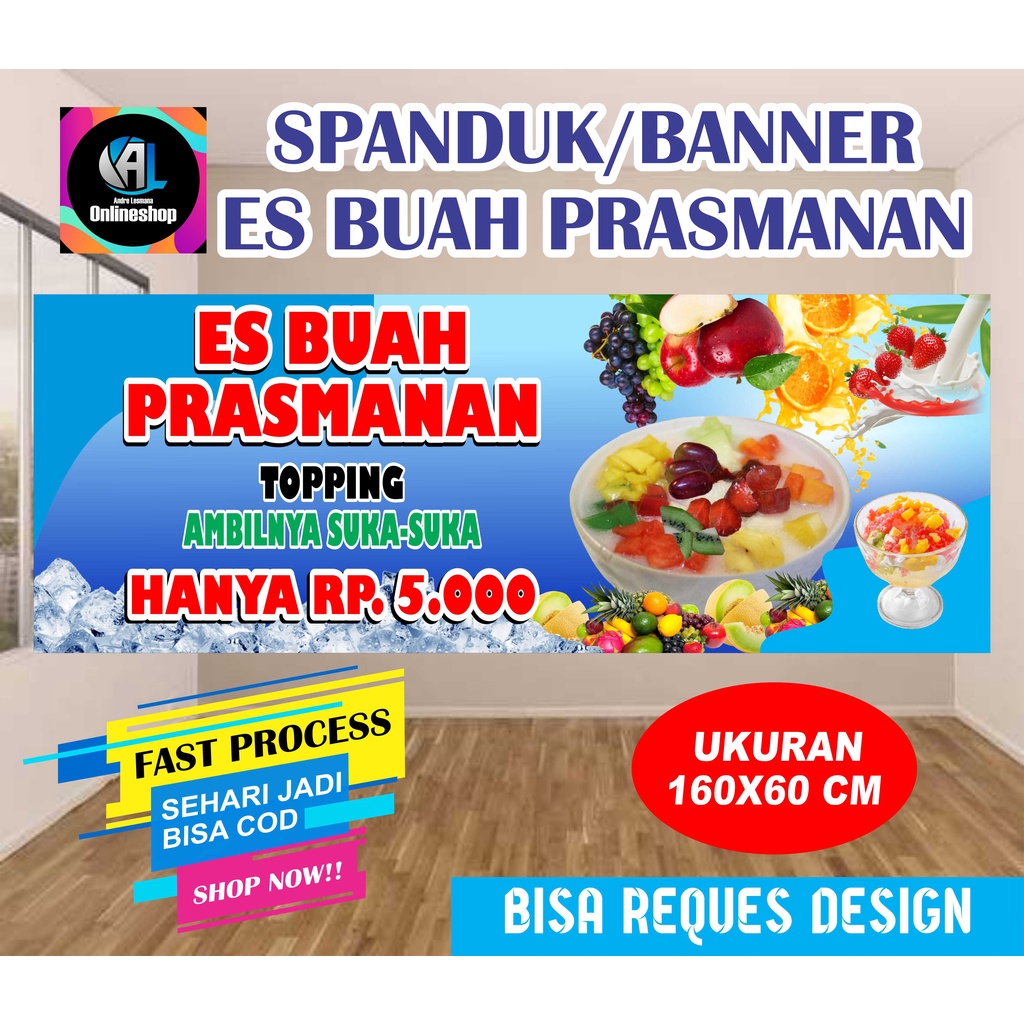 Spanduk Banner  Es Buah Prasmanan
