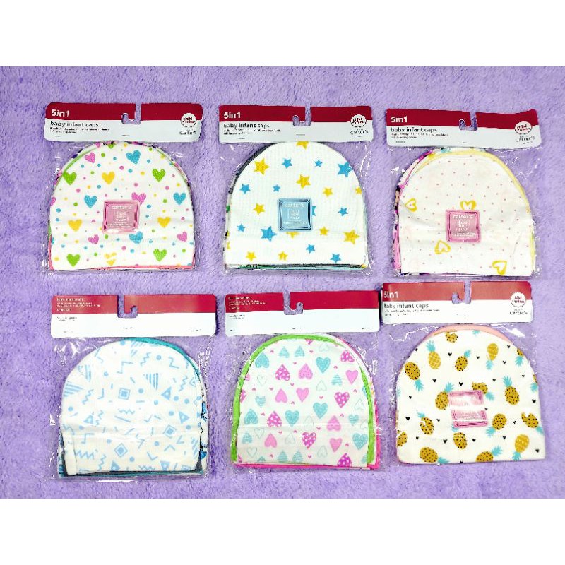 Topi carter 5in1 kupluk  Carters / Kama-Kura new born