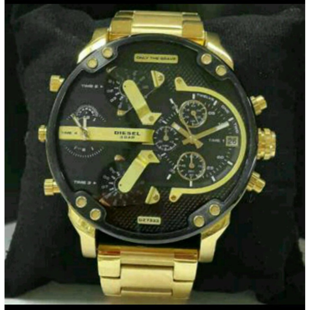 JAM TANGAN PRIA DIESEL 4 TIME GOLD MEWAH ELEGAN SUPER PREMIUM GRADE AAA #GROSIR JAM TANGAN