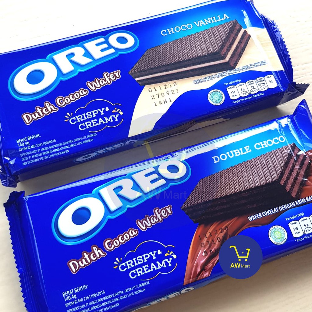 OREO DUTCH COCOA WAFER 140.4 GRAM - CRISPY CREAMY - Choco Vanilla &amp; Double Choco