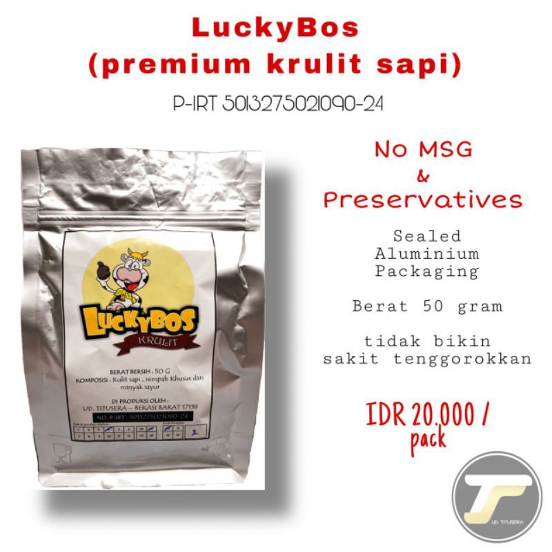 LUCKY BOSS Kerupuk Kulit Sapi Premium Gurih dan Sehat