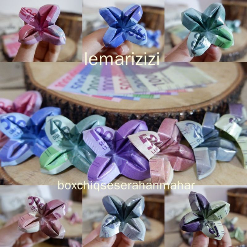 Origami Uang Mahar , Uang Mainan Mahar , Bunga Uang Mahar , Bunga Uang Lipat