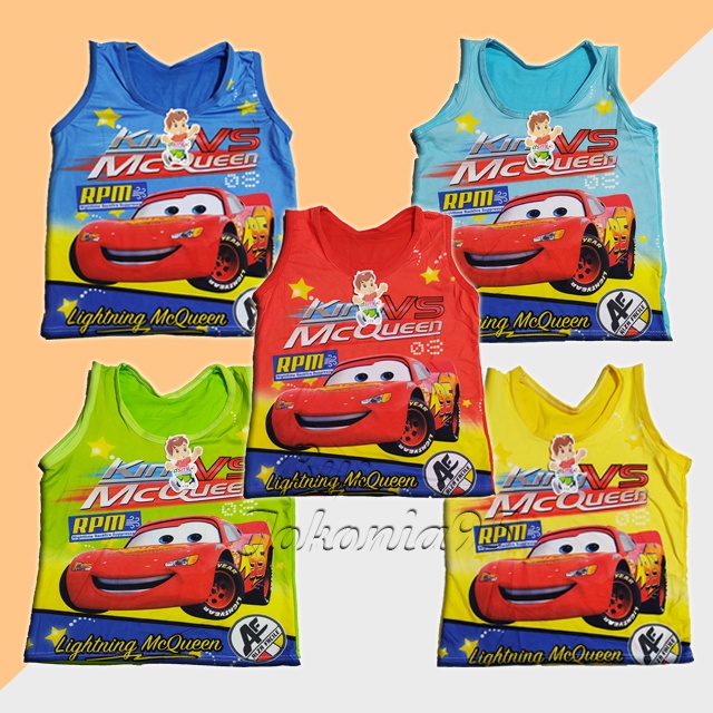 Singlet Anak Cowo Karakter TK SD - Kaos Dalam Anak Laki-Laki