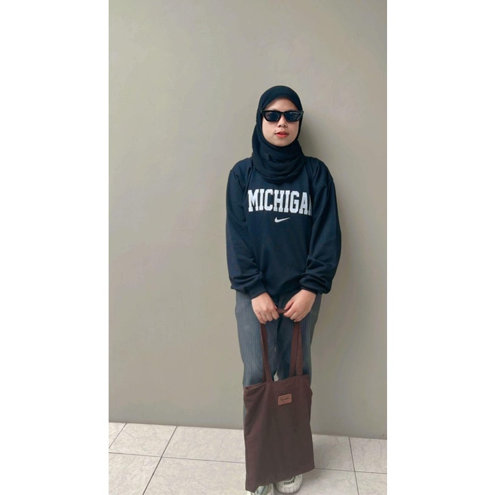 Sweater Oversize MICHIGAN - Sweatshirt Wanita - Sweater Wanita Crewneck - Sweater Oversize Wanita