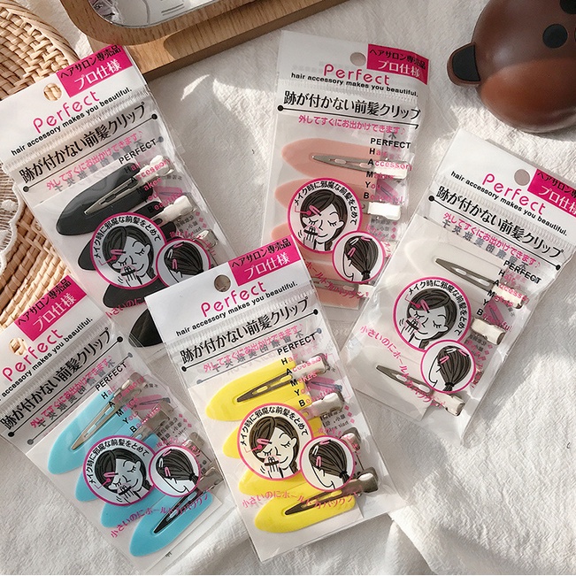 Jepit Rambut Korea Perempuan Dewasa 1 Set 4 Pcs Bentuk Daun Polos Aksesoris Rambut korea fashion cewe AK176