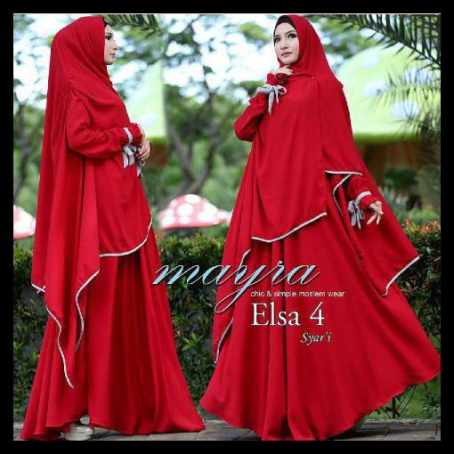 Gamis Polos Jersey Hopylovy / Gamis Polos Jersey Syari Set Elsa Mayra - Hitam