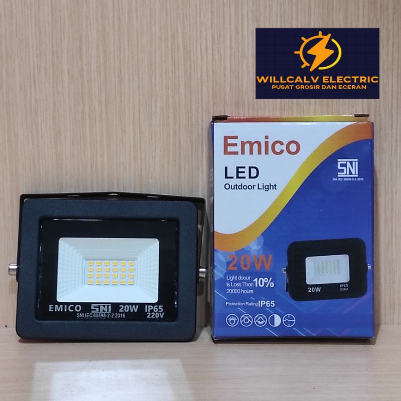 LAMPU SOROT LED LAMOU TEMBAK LED KAP HALOGEN LED 30W 30WATT 30 W CAHAYA KUNING