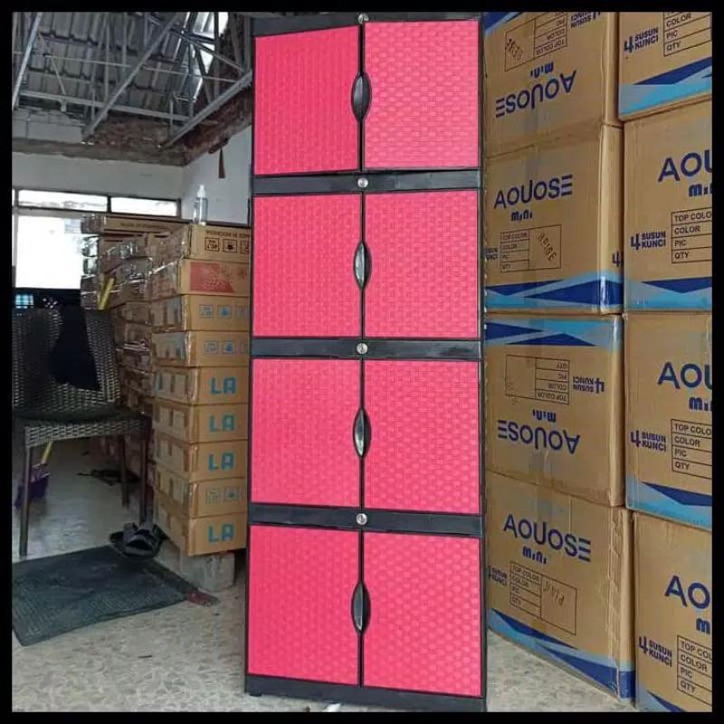 Promo Lemari Plastik Aquose 4 Susun Kunci