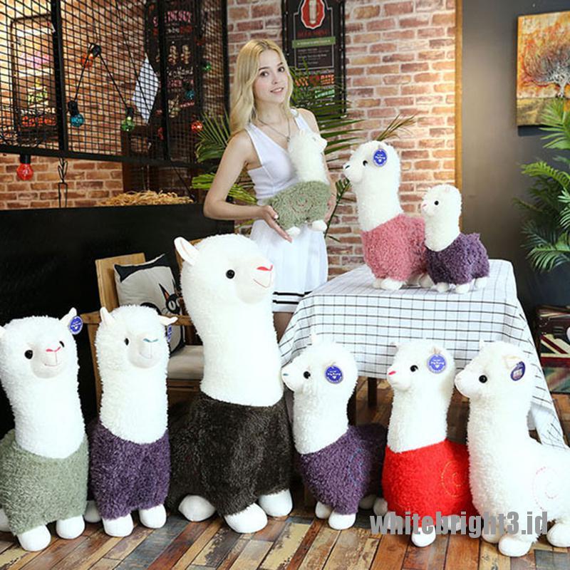 (white3) Mainan Boneka Plush Llama Alpaca Kartun 28cm Untuk Bayi / Anak