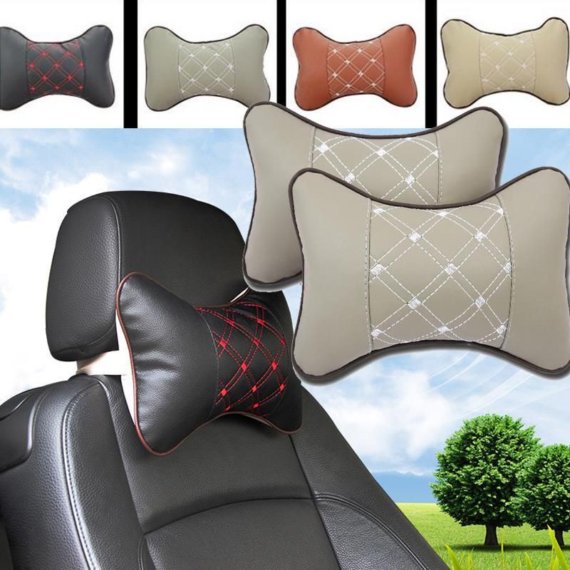 1pcs/new car headrest neck pillow Pelindung Leher Kursi Bantal Kepala Danny leather car pillow