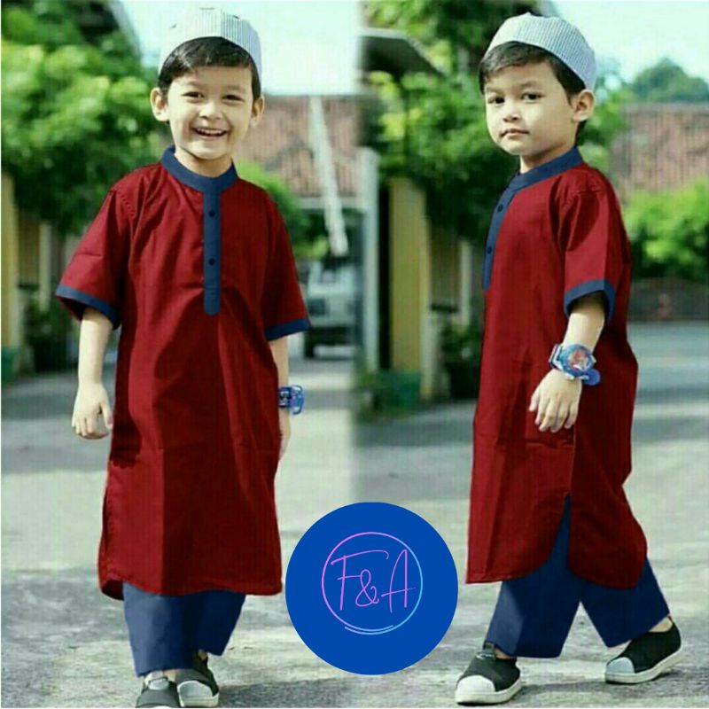 Baju Muslim Anak Model Pakistan (2-12 tahun) baju koko anak laki-laki modern kurta grosir bayi cowok one set muslim K1I3 bisa cod kekinian balita baju lebaran terbaru 2023 ngaji viral baju muslim anak laki-laki murah branded tanggung best Seller setelan k