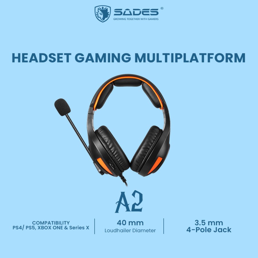 Headset Gaming Multiplatform Sades A2