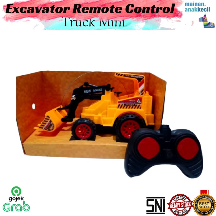 Mainan Anak cowok laki Mobil remote RC konstruksi beko excavator RC 1:43 murah ready stock