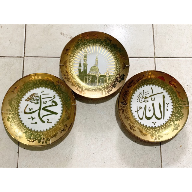 Piring hias set emas PHJ8809