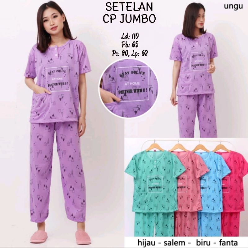BABYDOLL JUMBO LD 110 XXL / BAJU TIDUR CP KAMENLI (100% REALPICT)