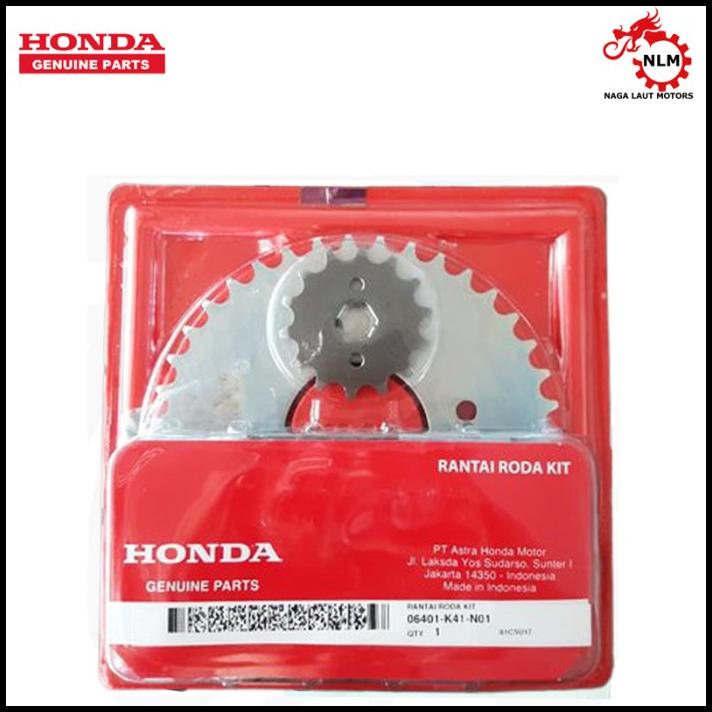 Ahm Original Honda Girset Gear Set Chain Kit Supra X 125 Fi Honda Beb