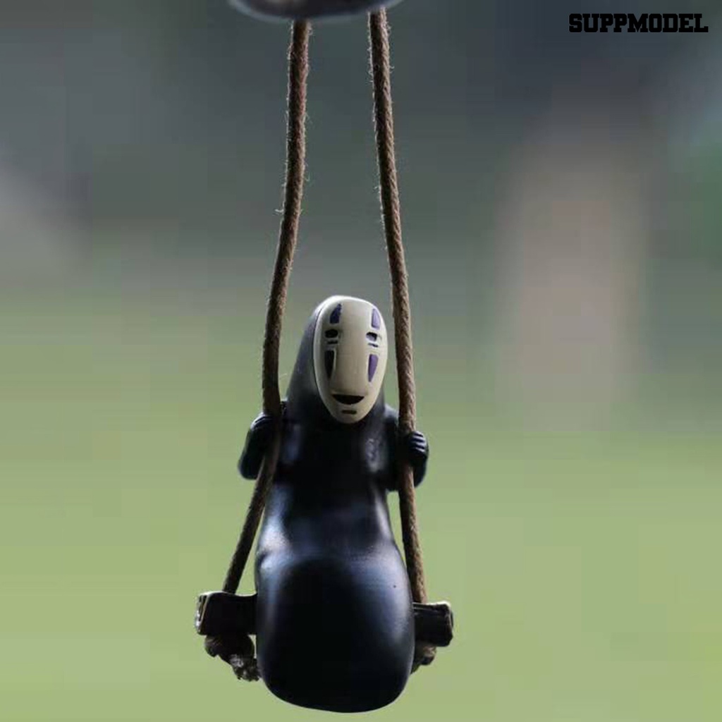 Hiasan Gantung Model Anime Spirited Away Swinging No Face Man Untuk Dekorasi interior Mobil