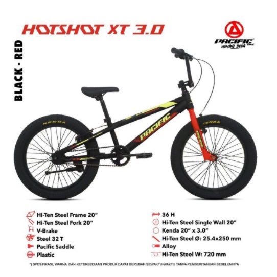 Sepeda Anak Remaja Pacific Hotshot XT 3.0 Non Rotor 20 Inch Garansi SNI-1