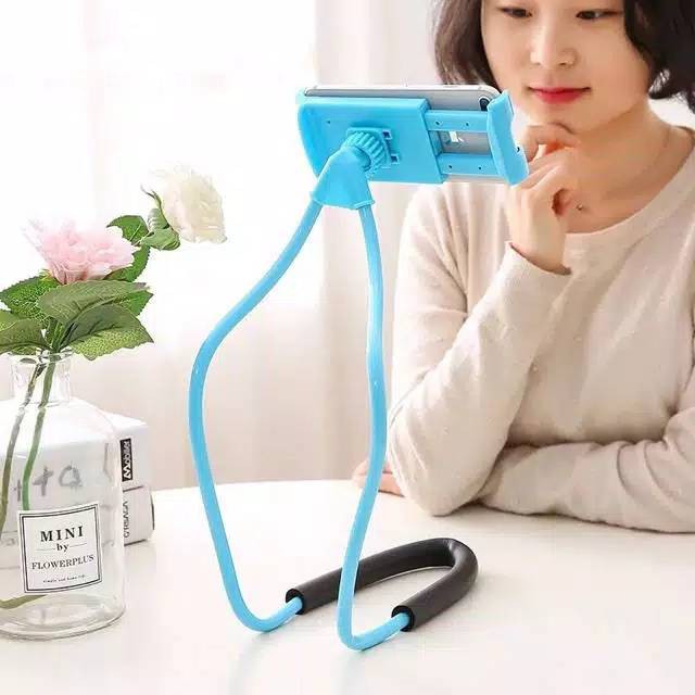 Lazypod Leher dan Pinggang Lazy Pod handphone Holder Relax Hanging Neck Stand lazyneck Multifungsi