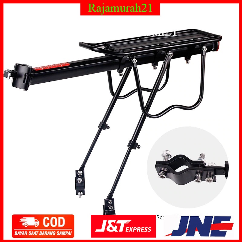 TaffSPORT Boncengan Belakang Sepeda Luggage Carrier Rear Rack Quick Release - RCK-103 - Black - 7RHA88BK