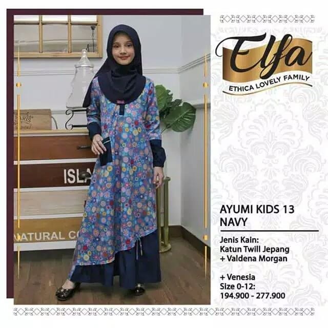 GAMIS ANAK TERBARU 2021 ETHICA AYUMI KIDS 13 NAVY