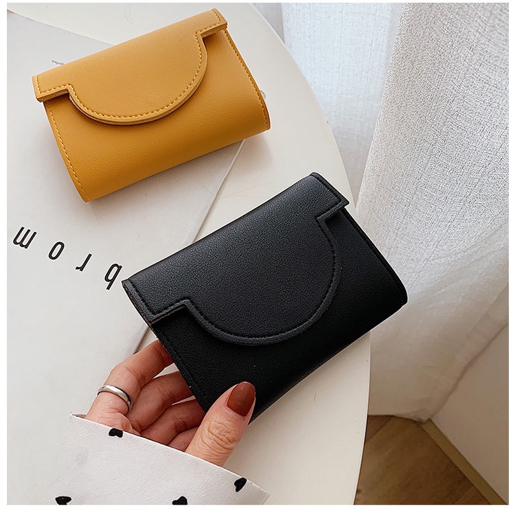 BRI* DL461 Dompet Wanita Kecil Setengah Oval Dompet Wanita Lipat Murah Kartu Mini Korea Import-2
