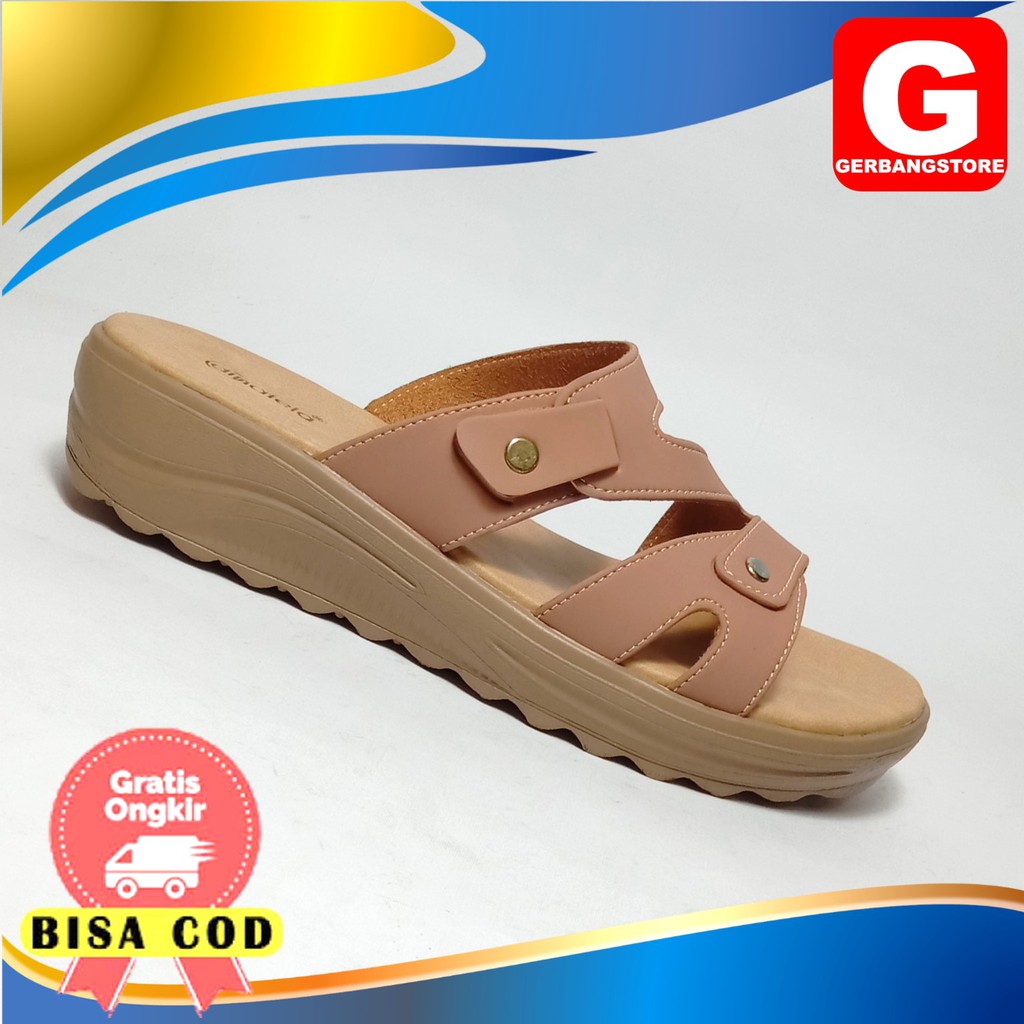 Sandal wanita wedges hak 4,5 cm [ zahra ]