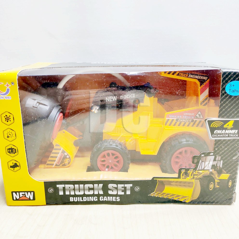 Truck Set Building Games RC Mainan Truk Konstruksi Loader Remote