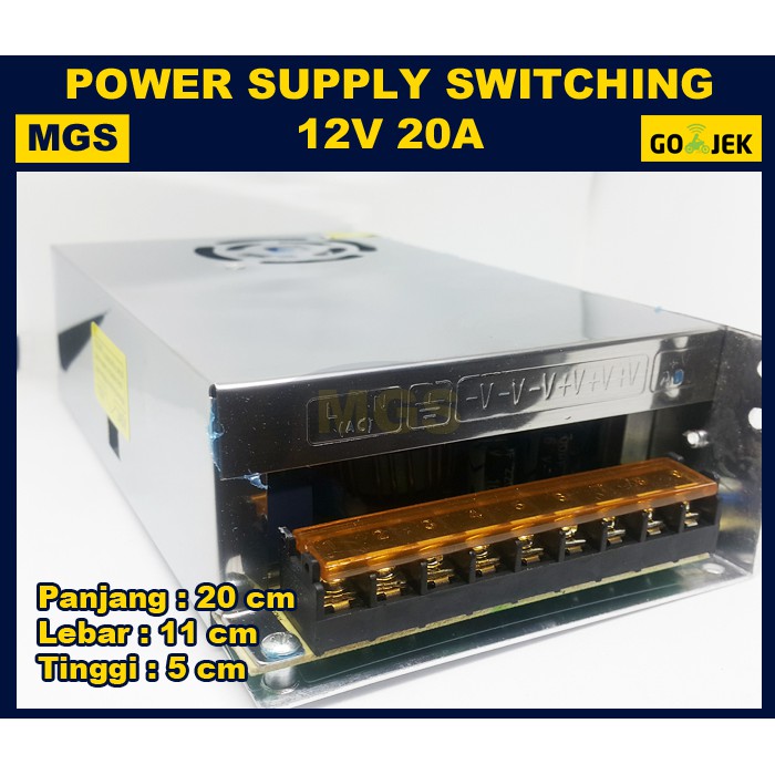 Power Supply Switching 12V 20A