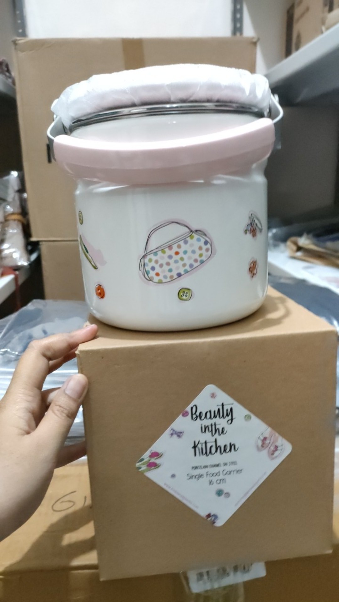 Chefina Single Food Carrier 16cm Beauty In The Kitchen Panci Enamel