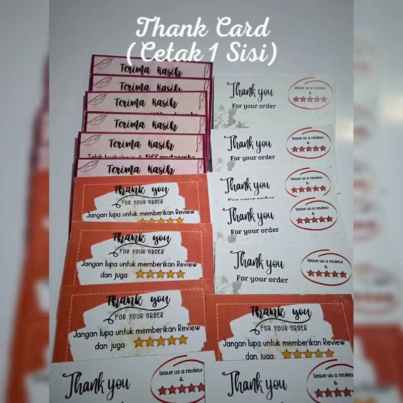 Kartu Ucapan / Thank You Card / Sticker Ucapan