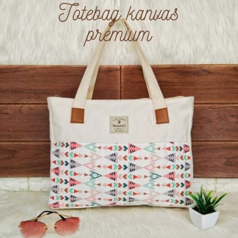 TOTE BAG KANVAS WANITA RESLETING/TAS TOTE KANVAS BUAT SHOPPING/KULIAH BISA CUSTOM SABLON ATAU POLOS