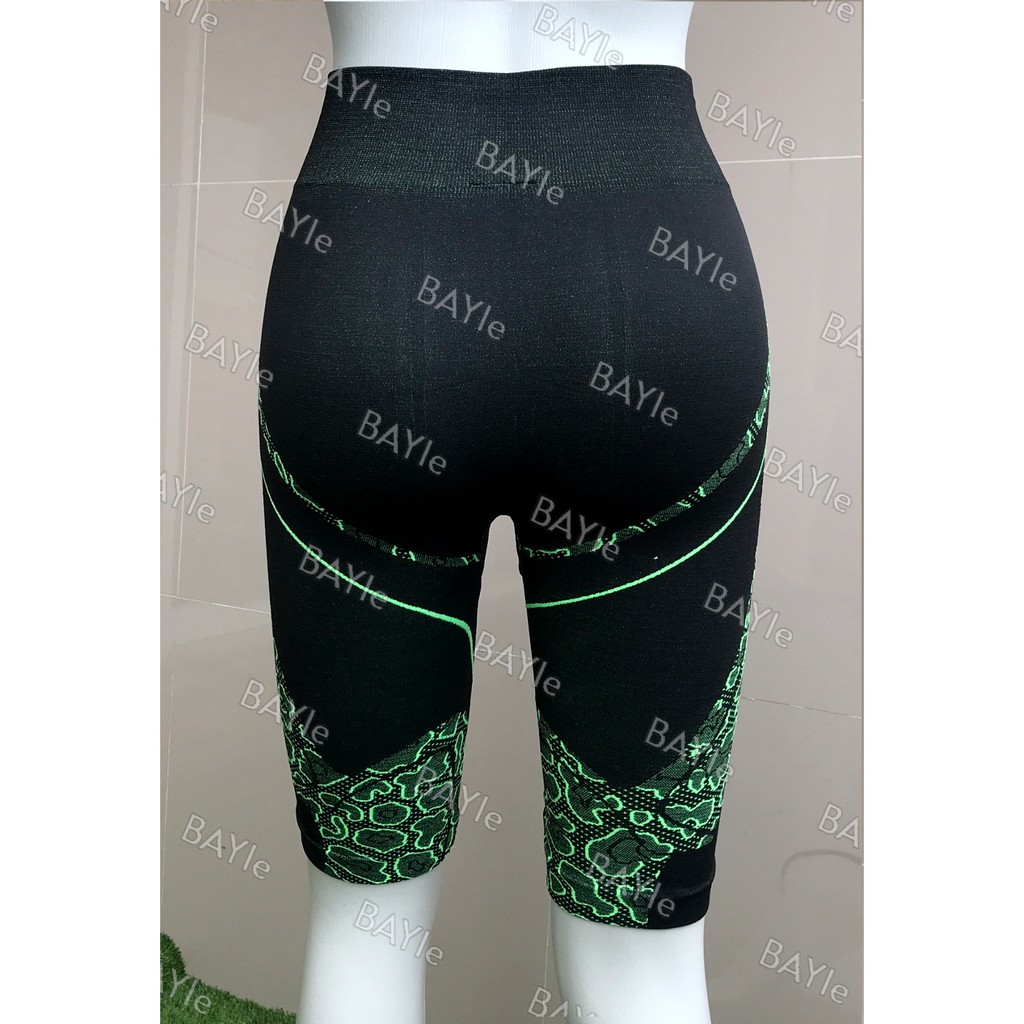 BAYIe -2090 Celana Legging 3/4 Senam/Olahraga/Sport Zumba/Aerobic/Yoya/Gym Wanita Import FEMA SPORT