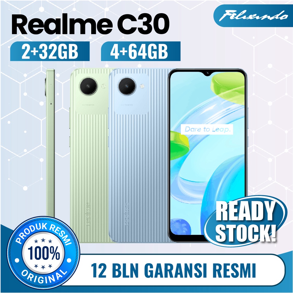 Realme C30 2/32 4/64 RAM 2 4 ROM 32 64 GB 2GB 4GB 32GB 64GB HP Smartphone Android