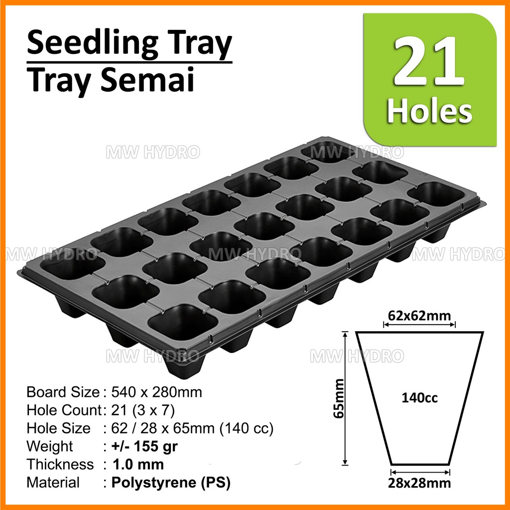 Tray Semai / Seedling Tray - 21 Lubang - 1.0 mm