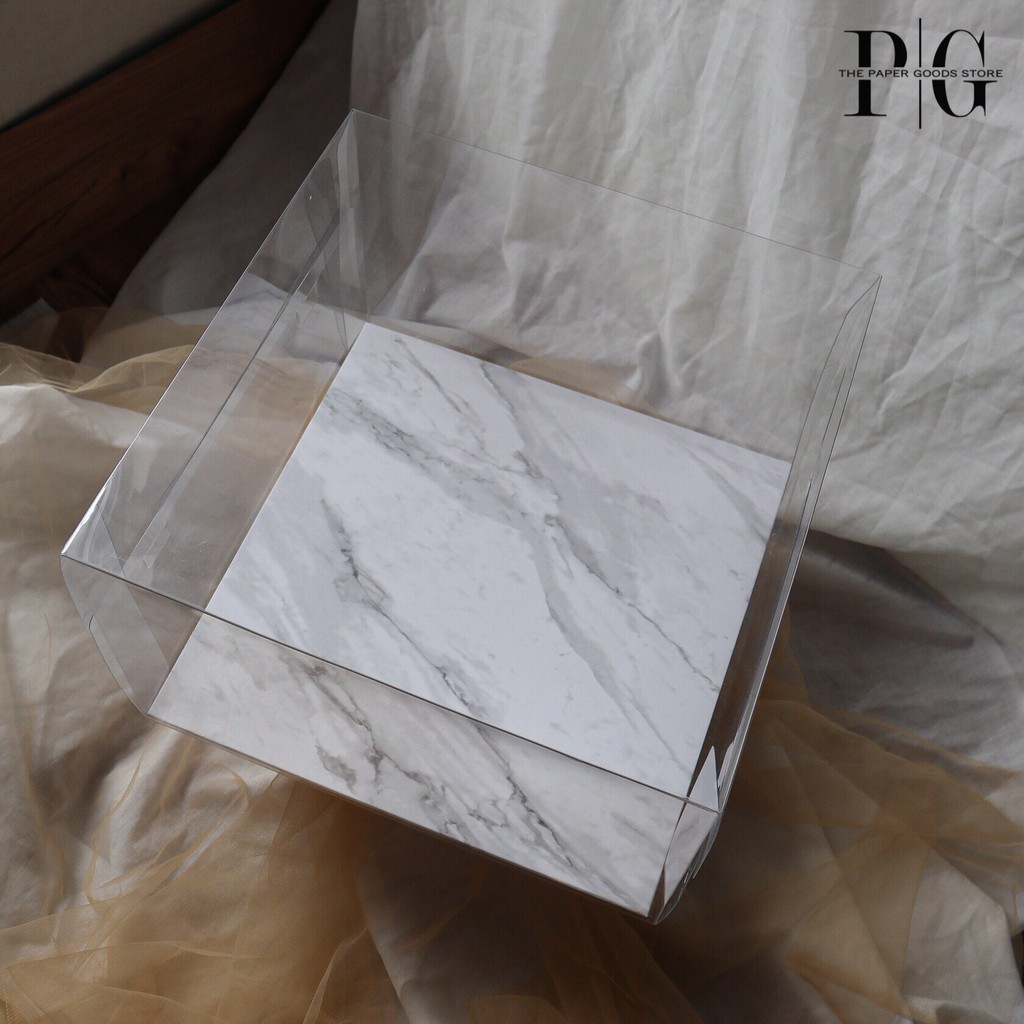 Glass Cake Box 30x30x20cm / Kotak kue 30cm / Kotak kue bening / Box kue clear TANPA ALAS